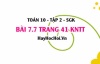 Bài 7.7 trang 41 Toán 10 tập 2 Kết nối tri thức
